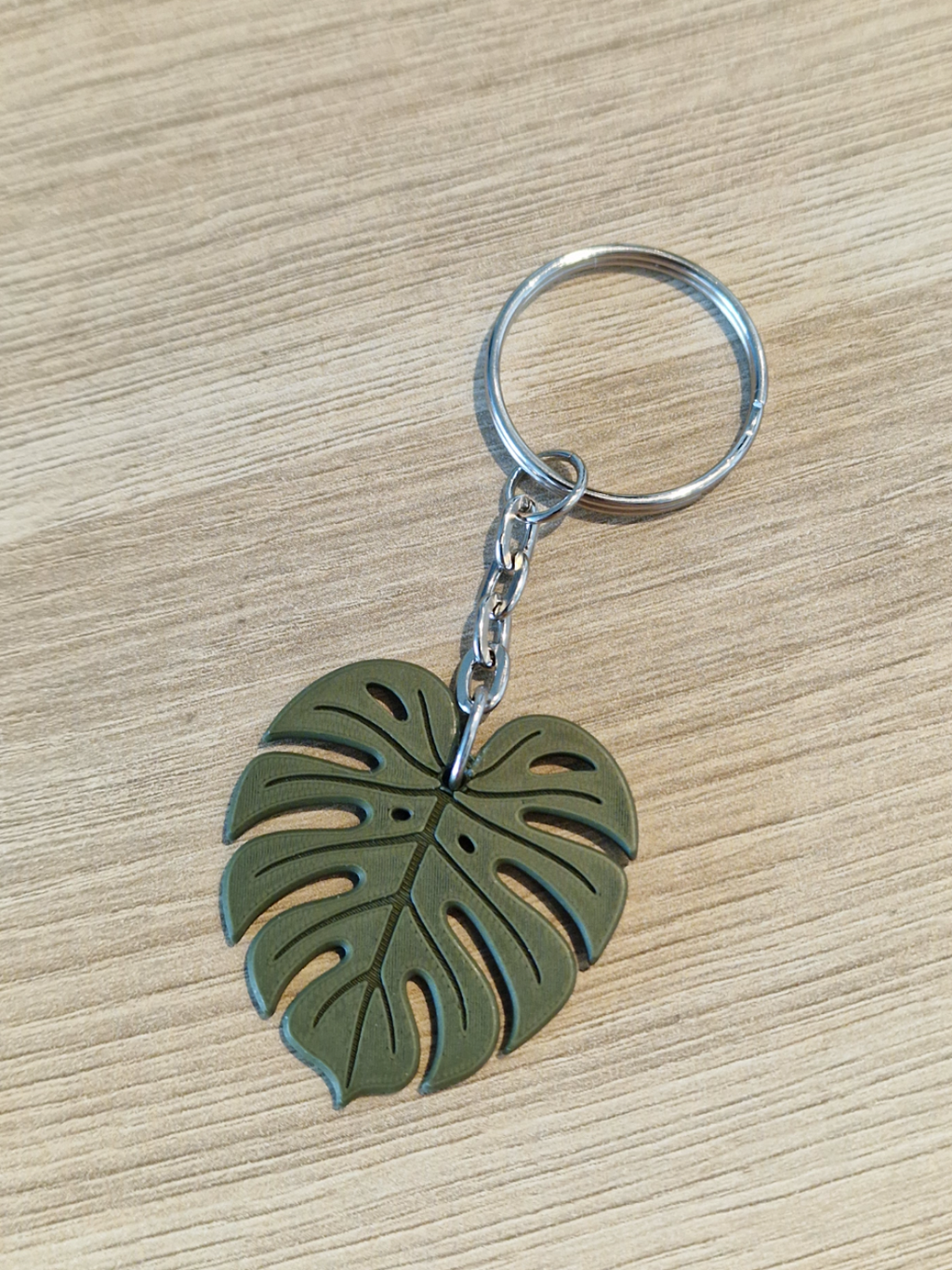 Monstera Keychain